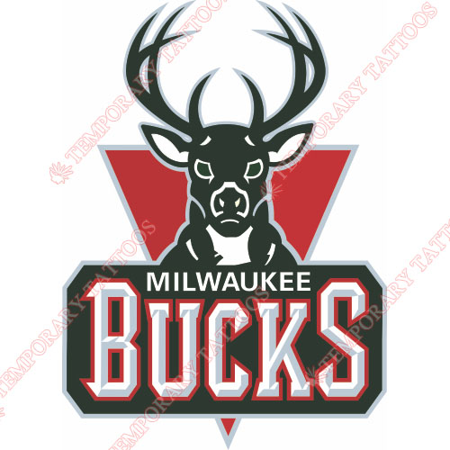 Milwaukee Bucks Customize Temporary Tattoos Stickers NO.1073
